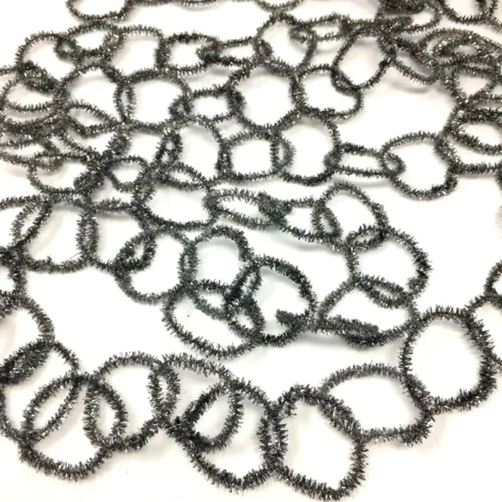 Vintage Silver Metallic Rustic Chain Christmas Holiday Garland
